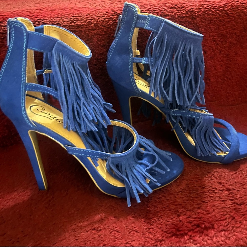 Candie’s Royal Blue Heels Fringe Heels